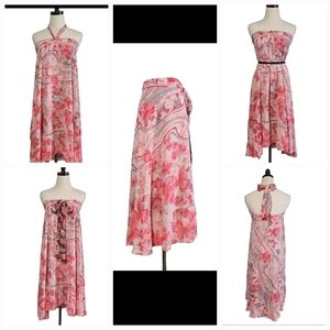 Eden Reversible Colorful Multipurpose True Wrap Bohemian Caribbean Midi Skirt OS